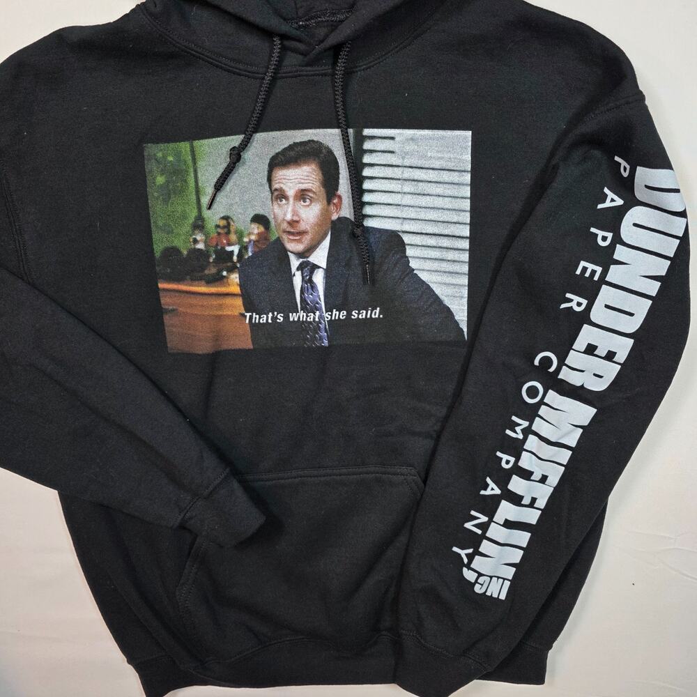 The Office Hoodie Black Medium Dunder Mifflin That’s What She Said Michael Scott